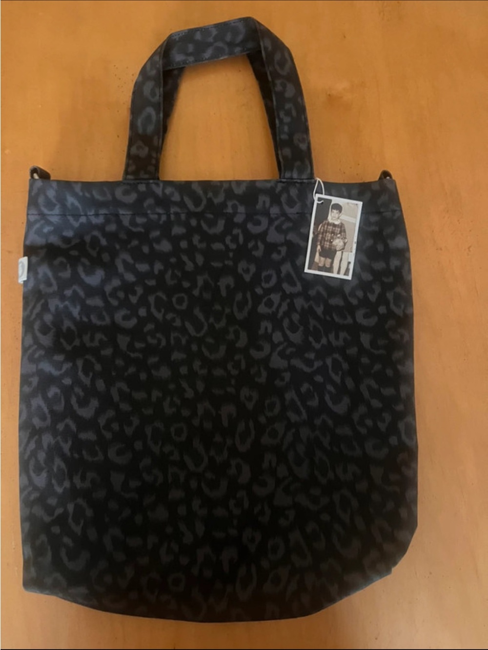 Quilted Koala Black Leopard Print Tote Bag - town tote